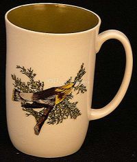 Fitz & Floyd YELLOW HEADED BLACKBIRD Variations Mug